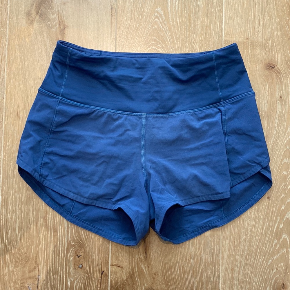 Navy lululemon athletic shorts